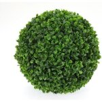Boule de buis artificielle - vert fonc - 38 cm - pvc / pe traites anti - uv - avec traitement uv