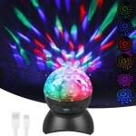Boule disco sans fil 360� - lumi�res de f�te led rgb 5w avec haut - parleur bluetooth - spectacle de ...