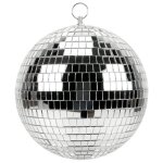 Boule  facettes miroir disco 20cm argent gris argent