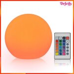 Boule lumineuse led - akozon - 15 cm (59) - �tanche - multicolore 16 rvb - rechargeable usb t�l�commande ...
