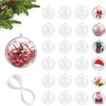 Boules de nol - non spcifi - 25 pcs - transparent - 4 cm - plastique  remplir