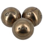 Boules de ptanque - obut - modle atx - 71mm - 700g - acier inox spcial