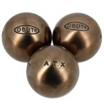 Boules de ptanque atx competition 71mm - obut 700g gris