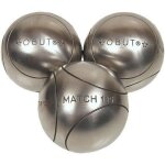 Boules de ptanque match it inox 72mm 1 strie - obut - 680g