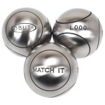 Boules de ptanque match it inox 76mm strie1 - obut 690g gris