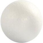 Boules en polystyrène - 20 - lot de 5 pcs - 8 cm - blanc - objets décoratifs - rond Boules en polystyrène - 20 - lot de 5 pcs - 8 cm - blanc - objets décoratifs - rond