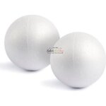 Boules en polystyr�ne - lealoo - lot de 2 - diam�tre 15cm - haute densit� - couleur blanche