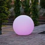 Boule sph�re lumineuse moovere 60cm outdoor ext�rieur solaire + batterie rechargeable led / rgb