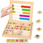 Boulier en bois - jouet en perles de bois 2 en 1 - jouets dapprentissage et d�ducation