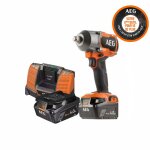 Boulonneuse � chocs aeg brushless 18 v - 2 batteries 40 ah - chargeur - bss18mtf12 - 402c