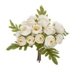 Bouquet de 18 mini cam�lias artificiels blanc h30cm - atmosphera cr�ateur dint�rieur