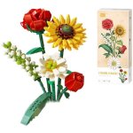 Bouquet de fleurs blocs de construction 568 pi�ces mini fleur cr�ative collection de fleurs artificielles ...