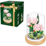Bouquet de fleurs en blocs de construction - suteo - 675 pi�ces - ?illet rose - 13x13x16 cm - non toxique ...