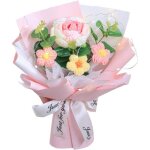 Bouquet de fleurs au crochet roses tiss�es � la main centre de table ornement polyvalent fleurs tricot�es ...