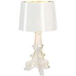 Bourgie - lampe  poser h68 - 78cm blanc et orange kartell design par ferruccio laviani