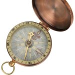 Boussole compass poche de compas portable cuivre flip cover boussole avec couvercle pliant automatique ...
