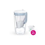 Bouteille et carafe filtrante brita pack carafe en verre model one + 2 cartouches maxtra pro
