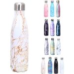 Bouteille deau isotherme en acier inoxydable gourde sport 500ml marbre g: dor�