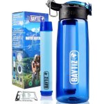 Bouteille filtre � eau nomade - baytiz - gourde filtrante - charbon actif - paille de survie