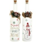 Bouteilles led - home decor - no�l - verre multicolore - 75 x 75 x 30 cm - lot de 2