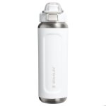 Bouteille stanley wellspring 18 / 8 inox recycl� isolation double paroi ? quick flip �tanche blanc (frost) ...