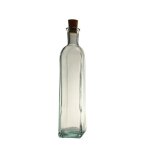 Bouteille verre carr� 18cm transparent