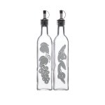 Bouteilles pour huile dolive et vinaigre - kitchen craft - verre avec motifs - bec verseur - ensemble ... Bouteilles pour huile dolive et vinaigre - kitchen craft - verre avec motifs - bec verseur - ensemble ...