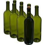 Bouteilles en verre pour vin 0. 75l - olive 8pcs. bouteille de vin bonbonne bonbonne embouteillage Bouteilles en verre pour vin 0. 75l - olive 8pcs. bouteille de vin bonbonne bonbonne embouteillage