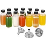 Bouteilles de voyage en verre - dok - lot de 12 - 60 ml - transparent - 3 entonnoirs en acier inoxydable ...