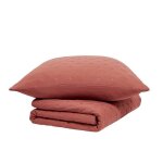 Couvre lit boutis essential - today - rouge brique 240x260 cm