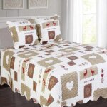 Alpes blanc - couvre lit mégève 230x250 + 2 taies 65x65 cm Alpes blanc - couvre lit mégève 230x250 + 2 taies 65x65 cm