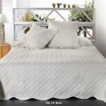 Boutis et taies californie - marque - ecru col. 15 - 180 x 240 cm - synthtique - blanc