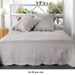 Boutis et taies californie (gris perle col. 90 - 180 x 240 cm)