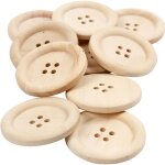 Boutons en bois - non spcifi - rf 56687 - couleur beige - type brut - 1 pice