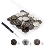 Bouton de jeans - diy - 17mm - mtal - 30pcs - rparation de pantalon