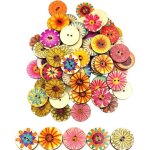 Boutons en bois - mercerie - vintage - 150 pcs - mixte - 25 mm / 20 mm