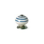 - bouton de meuble en porcelaine - acier finition bleue 4 unités - bouton de meuble en porcelaine - acier finition bleue 4 unités