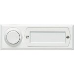Bouton de sonnette - grothe - 51013 - blanc - avec porte - nom - 12 v / 15 a