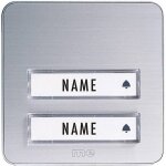 Bouton de sonnette - kta - 2 a / s - aluminium bross� - 12 v / 1 a - 2 foyers