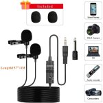 Boya by - m1dm microphone cravate � double t�te avec cravate 1 / 8 pour iphone 8 7 smartphones canon ...