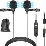 Boya by - m1dm microphone cravate � double t�te avec cravate 1 / 8 pour iphone 8 7 smartphones canon ...
