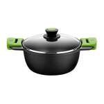 Cocotte - bra - braisogona a400324 - 24 cm - couvercle en verre - poignes en silicone