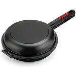 Bra dupla pole double pour omelette 24cm en aluminium fondu avec antiadhsif convient pour tout type ...