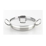 Bra profesional plat � four avec couvercle en acier inoxydable 18 / 10 26 cm - a340556