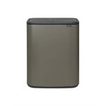 Brabantia - 223068 - poubelle bo touch bin 60l platinum 223068