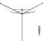 Brabantia 310942 séchoir lift?o?matic rotatif réglable en hauteur - 50 mètres ? ancre en métal ? Ø 45 ... Brabantia 310942 séchoir lift?o?matic rotatif réglable en hauteur - 50 mètres ? ancre en métal ? Ø 45 ...