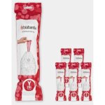 Brabantia 6 rouleaux de 20 sacs poubelle perfectfit code y 20l - blanc