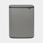 Brabantia poubelle bo touch bin - 2 x 30 l - mineral concrete grey