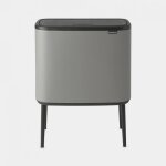 Brabantia poubelle bo touch bin - 3 x 11l - mineral concrete grey