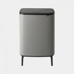 Brabantia poubelle bo touch bin hi - 2 x 30 l - mineral concrete grey